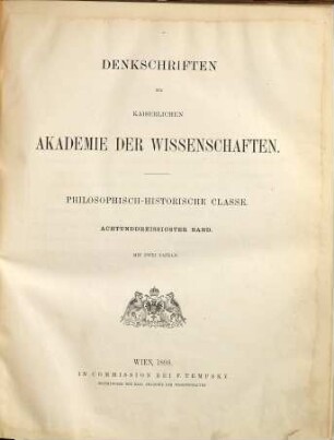 Denkschriften. 38. 1890