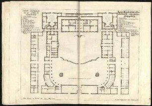 Plan general du 1.re Etage de Louisbourg. Haupt Grundriß deß ersten Stockwerks vom ganzen Ludwigsburg.