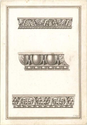 Laves, Georg Ludwig Friedrich; Studienzeichnungen - Friesornamente (Details)