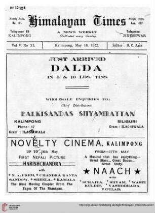 No. XL (18 May 1952)