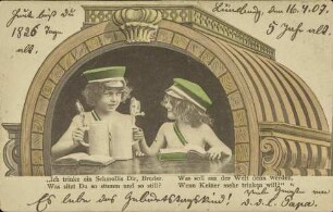 Ich trinke ein Schmollis Dir, Bruder [...]
