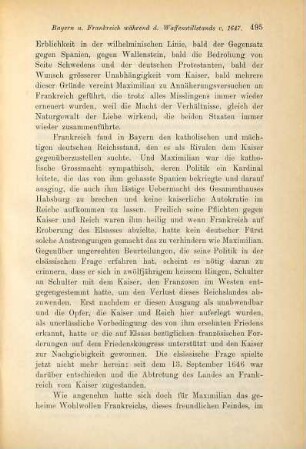 Bayern und Frankreich während des Waffenstillstands von 1647
