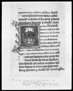 Missale aus Kloster Schäftlarn — Initiale S, darin Pfingsten