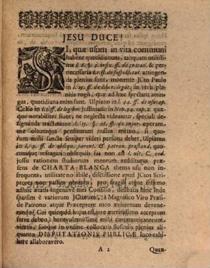 Magnifico JCtorum ad Salam Ordine indulgente, Præside ... Dn. Ernesto Friderico Schrötern ... Disputationem Juridicam De Charta Blanca vulgò Blanquet, Publicæ Eruditorum disquisitioni submittit Daniel Fridericus Schade, Beuthenâ-Silesius, Autor-Respondens. In Auditorio JCtorum horis locoque consvetis, Ad diem Anno Christi MDCLXVIII.