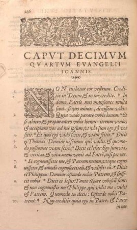 Capvt Decimvm Qvartvm Evangelii Ioannis.