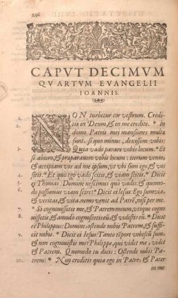 Capvt Decimvm Qvartvm Evangelii Ioannis.