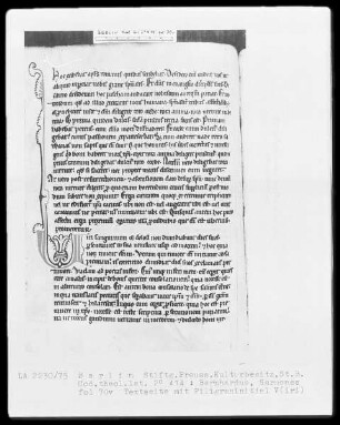 Bernhardus, Sermones quadragesimales — Initiale V (iri), Folio 70 verso