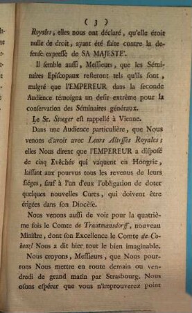 Copie de la Lettre écrite aux Etats de Flandre par leurs Députés à Vienne