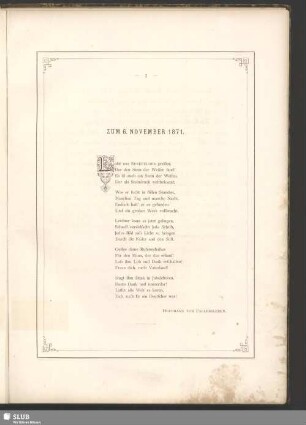 Zum 6. November 1871