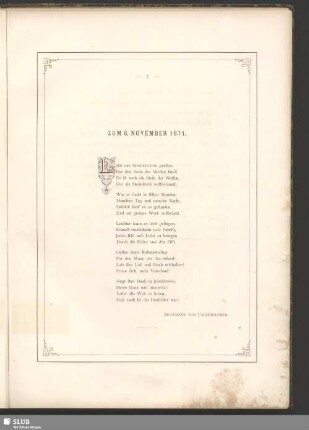 Zum 6. November 1871