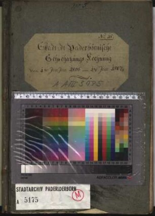 Schatzungsrechnung 1806 - 1807