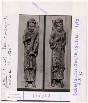 Laon, Museum: Propheten vom Hauptportal der Kathedrale