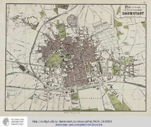 Plan der Haupt- und Residenzstadt Darmstadt / nach amtlichen Quellen bearb. von F. Heberer
