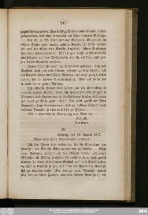 26. [Von der Herzogin Louise von Sachsen-Saalfeld-Coburg]