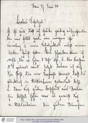 Brief vom 17.06.1908