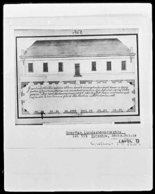 Warschau, Sächsisches Palais, Spielhaus, mit Fassadenaufriß