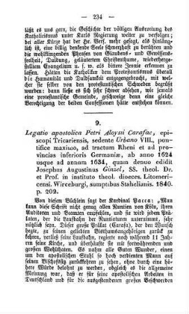 234-236 "Legatio apostolica Petria Aloysii Carafae" von Ginzel