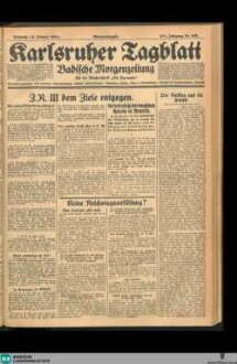 Karlsruher Tagblatt, Morgenausgabe