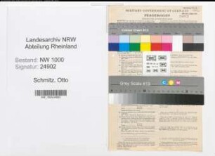 Entnazifizierung Otto Schmitz, geb. 03.05.1895 (Maler)