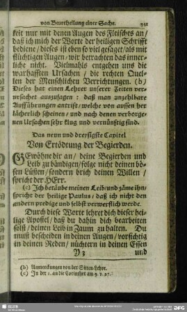 Das neun und dreysigste Capitel Von Ertödtung der Begierden