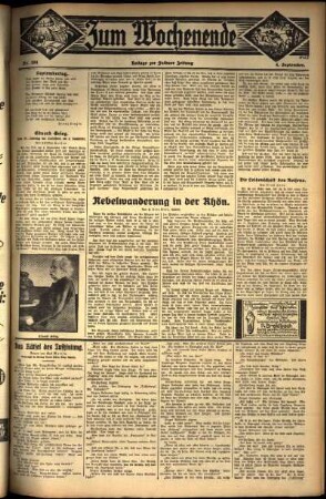 Zweite Ausgabe vom Sonntag, den 04. September 1932.