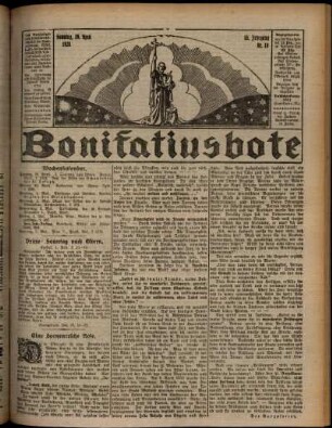 Erste Ausgabe vom Sonntag, den 29. April 1928.