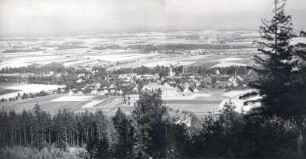 Blick auf Elstra : Landschaft - Oberlausitz. Ort: Halštrow / Elstra. Blick auf Elstra von Süd-Westen.