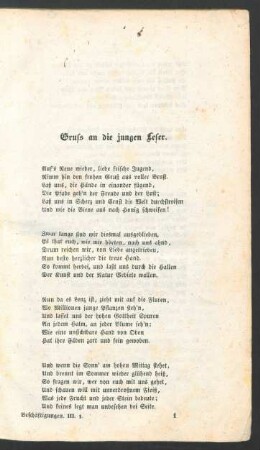 Gruss an die jungen Leser.