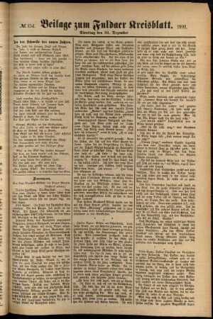 Dritte Ausgabe vom Samstag, den 28. Dezember 1901.