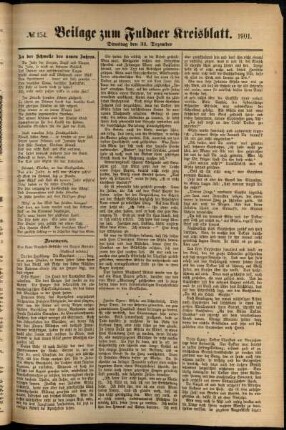 Dritte Ausgabe vom Samstag, den 28. Dezember 1901.