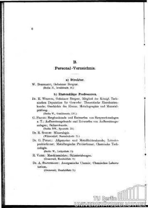 b) Etatsmäßige Professoren