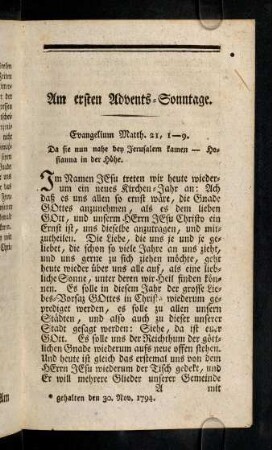 1-776, Predigten