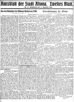 Nummer 50. Zweites Blatt. : Sonnabend, den 11. Dezember 1926