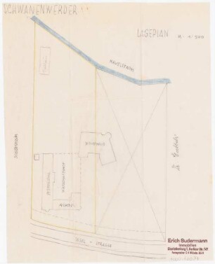 Haus Schwanenwerder, Berlin-Nikolassee: Lageplan 1:500