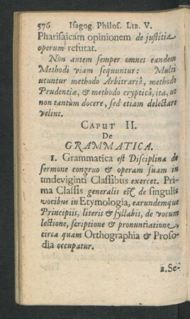 Caput II. De Grammatica.