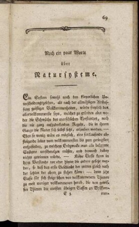 Noch ein paar Worte über Natursysteme.