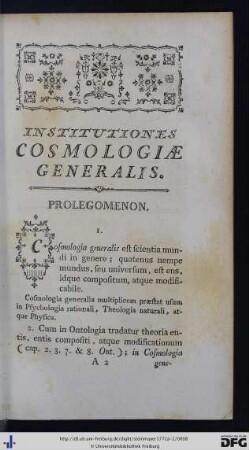 Prolegomenon.