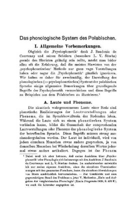 Das phonologische System des Polabischen