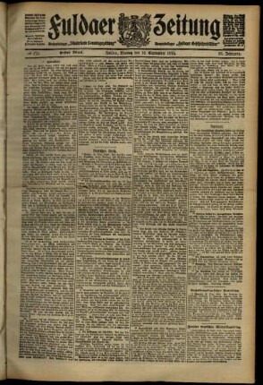 Erste Ausgabe vom Montag, den 16. September 1912.