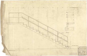Schneider - Esleben, Paul; Lennestadt - Altenhundem; Gymnasium der Stadt Lennestadt - Eingang, Treppe (Ansicht; Auftritt; Schnitt)