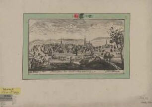 Ansicht von Marienberg, Kupferstich, vor 1782 : Prospect der Stadt Marienberg / [Zeichner u. Stecher: Friedrich Gottlob Schlitterlau]. - [Dresden] , [vor 1782]. - 1 Kunstbl. : Kupferst. ; 25 x 13 cm