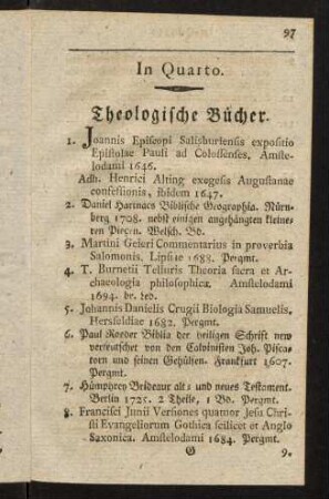 97-139, Theologische Bücher.