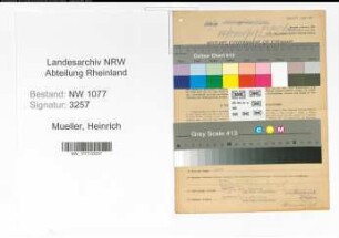 Entnazifizierung Heinrich Mueller , geb. 03.10.1902 (Polizist)
