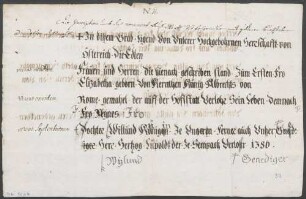 Inschrift des Monuments nach Außen in goldenen Buchstaben