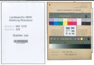 Entnazifizierung Leo Buecker , geb. 06.10.1906 (Schmied)