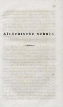 Altdeutsche Schule