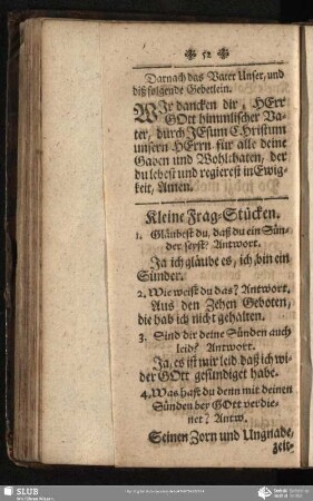 Kleine Frag-Stücken / Kschszijanske praschenje