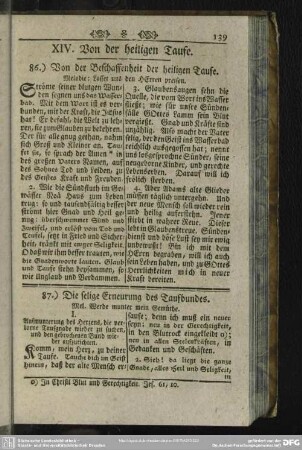 XIV. Von der heiligen Taufe