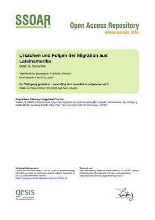 Ursachen und Folgen der Migration aus Lateinamerika