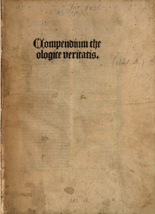 Compendium theologice veritatis]